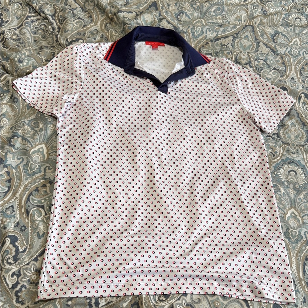 Redvanly Men's Golf Dot Polo Shirt